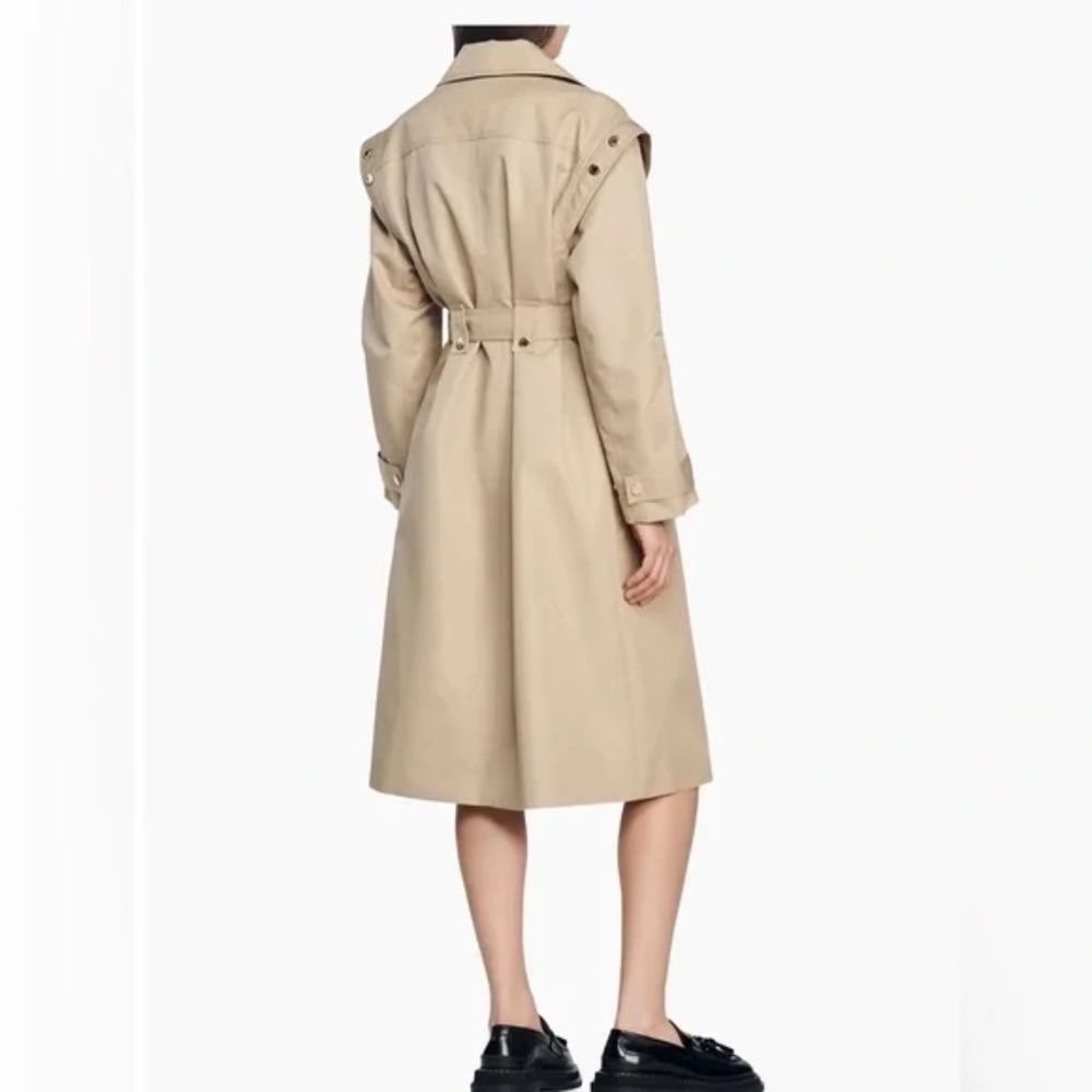 Samuel Belted Button-Detailed Cotton Blend Gabardine Trench Coat - Picture 3 of 6